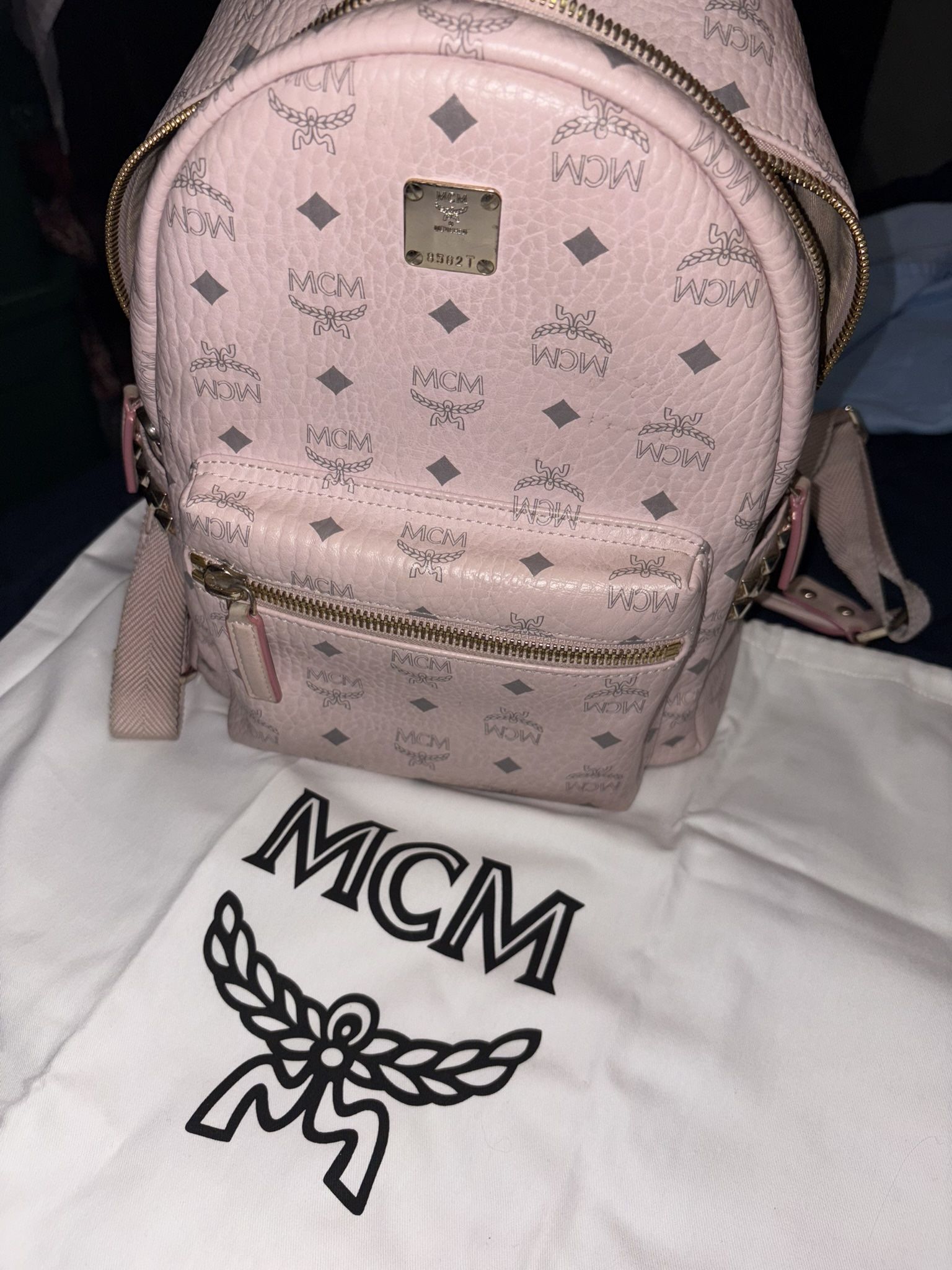 PINK MCM BACKPACK