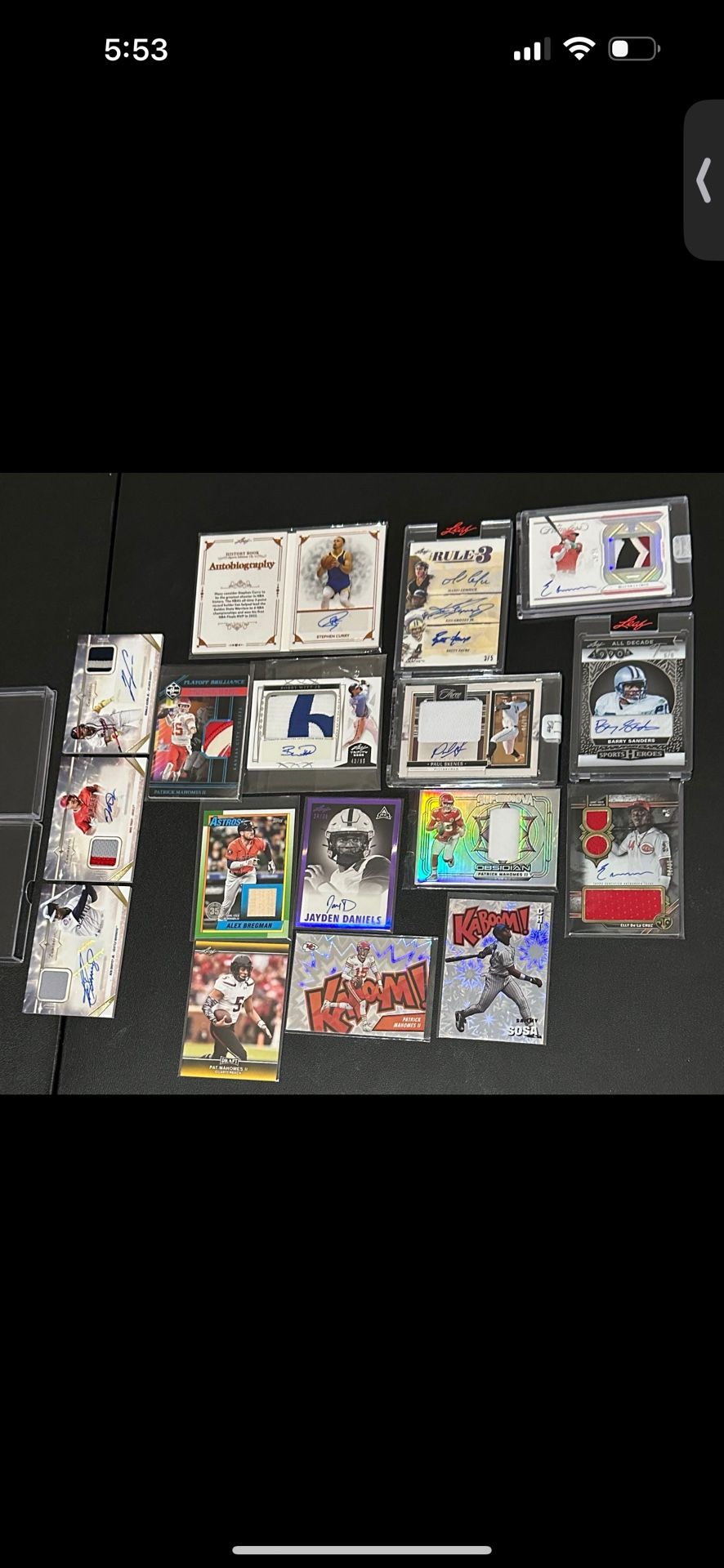 Sport cards patch autos