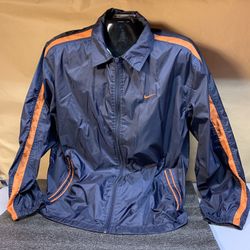 Nike Athletic Large Polyester Long Sleeve Windbreaker Jacket 
