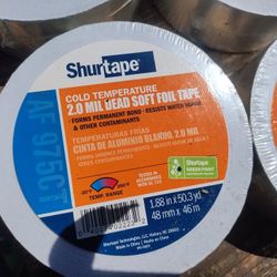   Five 2.0 Foil Tape And Four Rolls Of Black Tape 