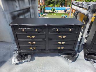 Black and Gold Dresser and Small Chest