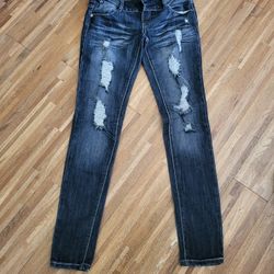 JR SIZE 3R DISTRESSED HIGH WAIST SKINNY KEANS