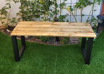 One-of-a-Kind Handmade 39" Walnut-Finish Bench