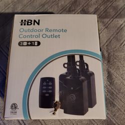 HBN Outdoor Indoor Wireless Remote Control 3-Prong Outlet