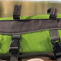 Frisco Ripstop Dog Life Jacket Vest Sz M Up to 55Lbs Lime Gray Water Boat EUC