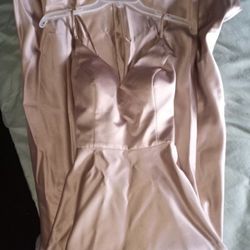 Spaghetti Strap Satin Bridesmaid Dress 