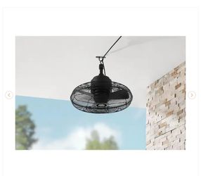 Hampton Bay Conyer 20 in. Indoor/Wet Outdoor 3-Speed Anywhere Fan Matte Black Ceiling Fan