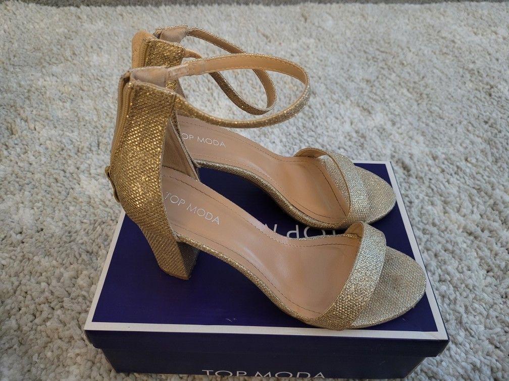 Sparkly Champagne Heels
