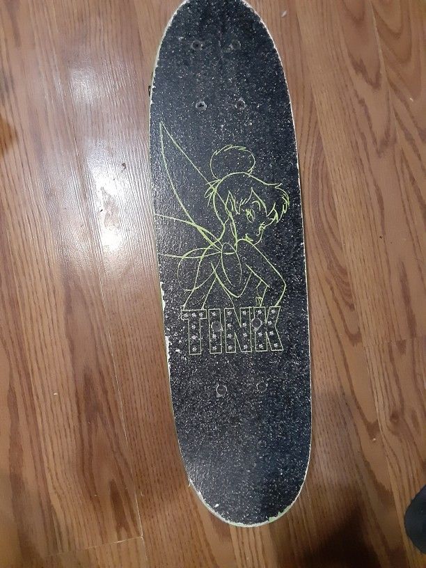 Tinkerbell Skateboard. Wheels Roll Great. Super Cool