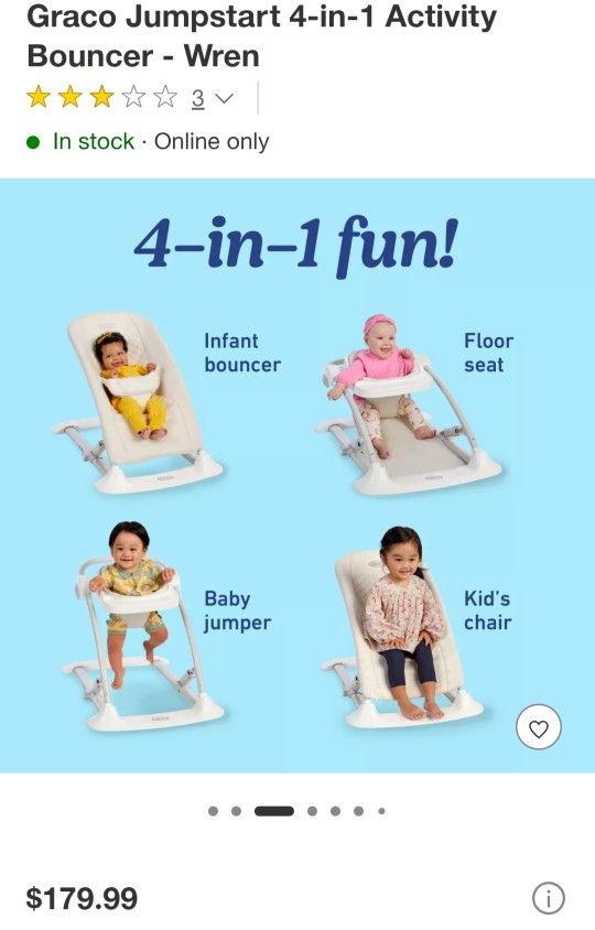 Graco Jumpstart 4n1 activity Bouncer