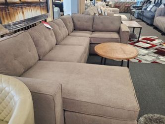 brown  Sectional with Chaise