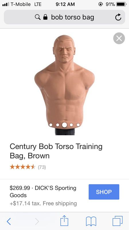 Bob torso bag punching bag