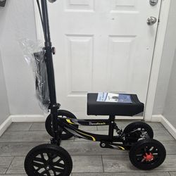 BlessReach Knee Scooter, 300lbs Capacity, Disc Brake Knee Walker, All Terrain Foldable Knee Scooter