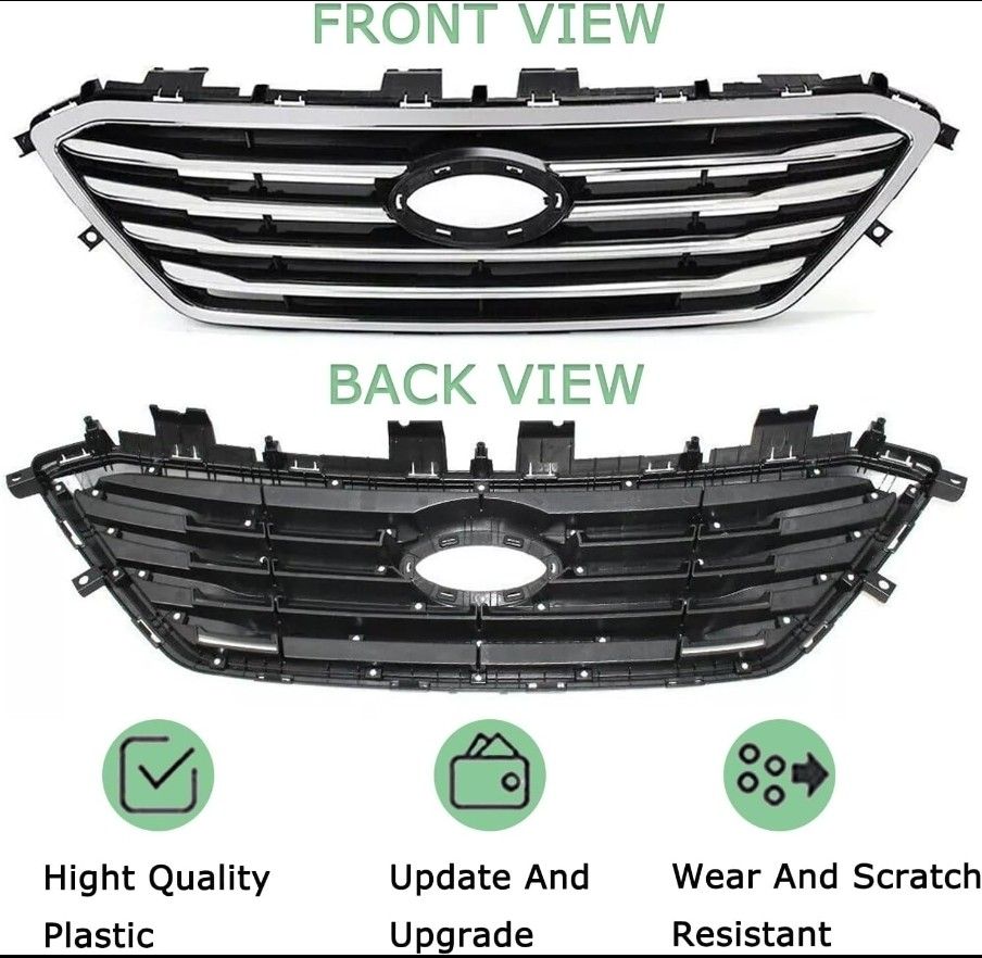 Front Upper Bumper Grille For Sonata 2015 - 2017