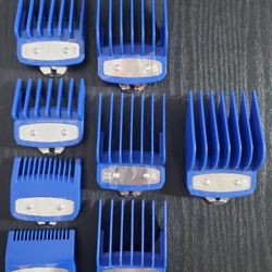 New Premium Clipper Guards Blue 8pc Set