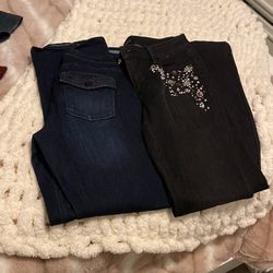 2 Pairs Bootcut White House Black Market Jeans Size 6
