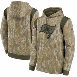 Men's Nike Camo Tampa Bay Buccaneers Salute To Service Therma Performance Pullover Hoodie