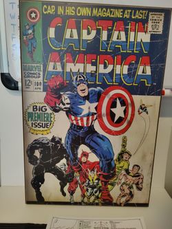 Captain America Wood Poster Decoration