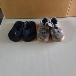 Rainbow Flip Flops And Velcro Shoes
