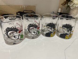 Set of 4 Diego Maradona Collectible Drinking Glasses