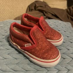 Vans Red Glitter Shoes