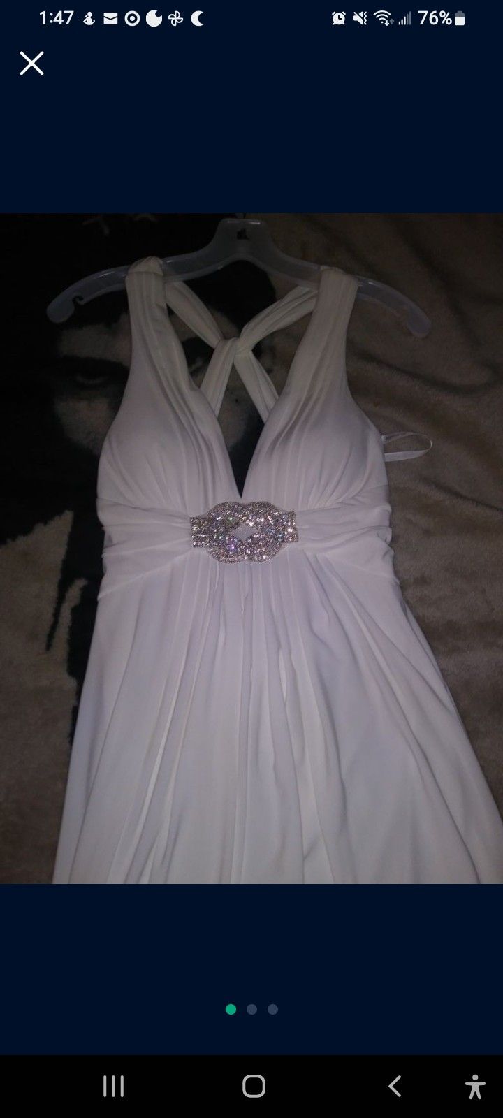 David's Bridal white dress