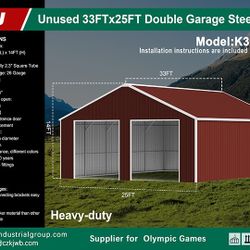 33 x 25 Metal garage barn