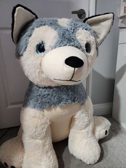 Stuffed husky dog