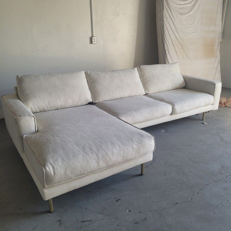 Cream White Couch Sectional 