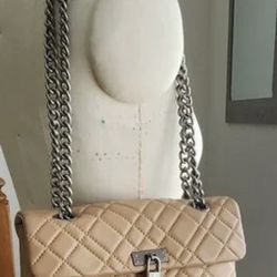 Kurt geiger Tan Quilted Chain  Bag