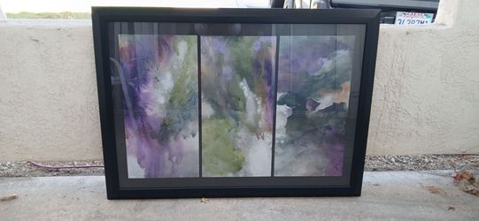 Large Watercolor Framed Wall Art Painting