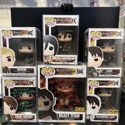 Attack On Titan AOT Funko Pops Mikasa Eren Levi Beast Titan