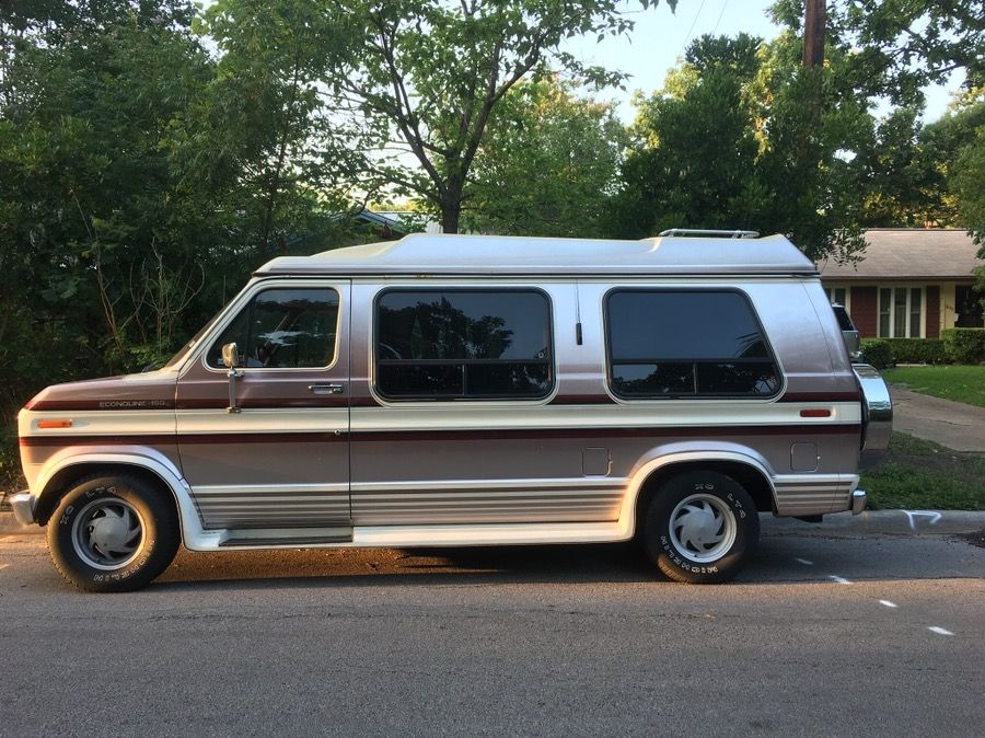 Amazing Pink 1990 Conversion Econoline Van