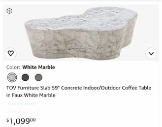 Coffee table faux marmol