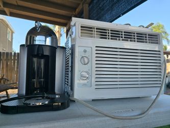 Small AC unit + nespresso machine