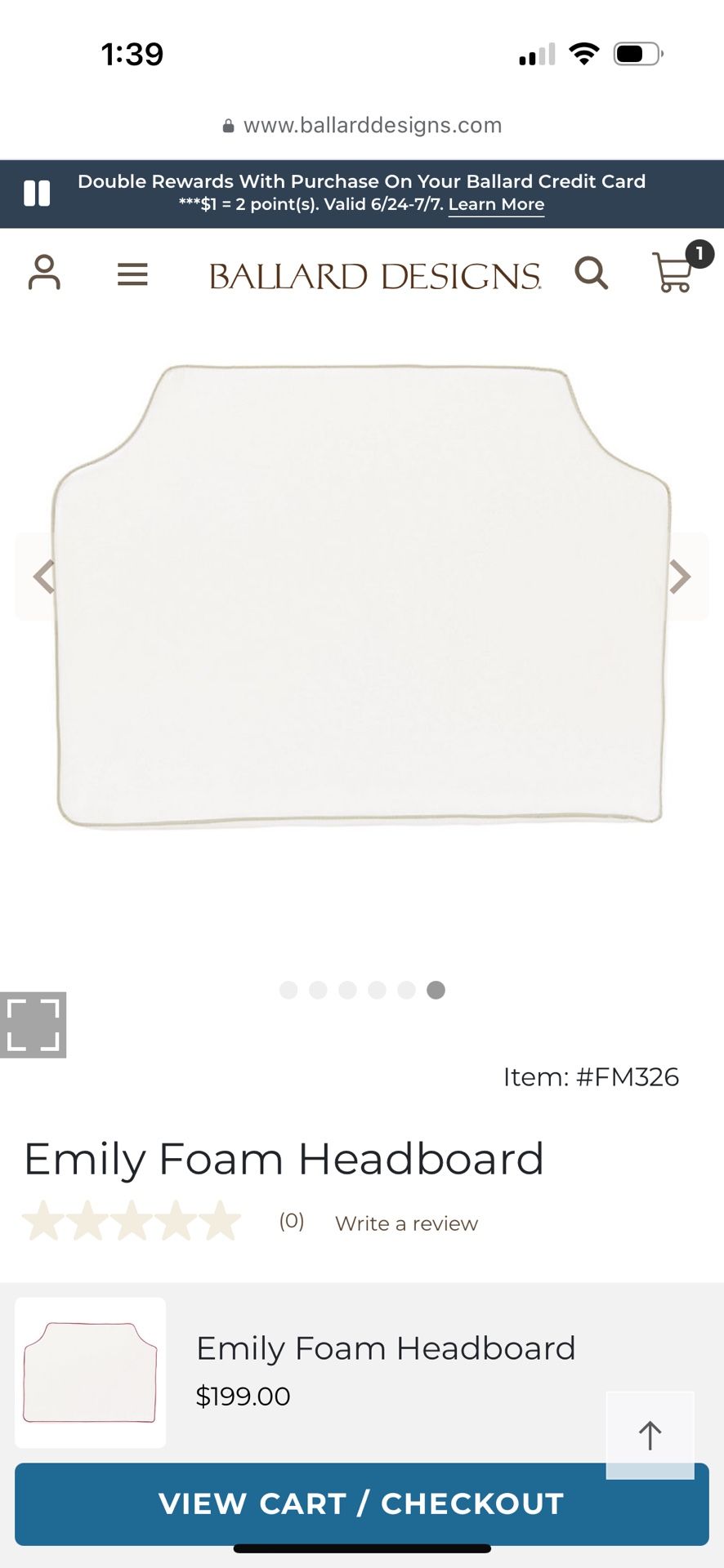 Full Size Foam Headboard