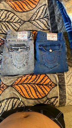 True Religion Jeans Two Pairs Grey Ricky And Blue