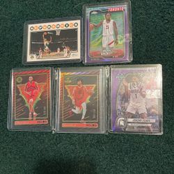 5 Card Basketball Lot (3 Are Numbered)