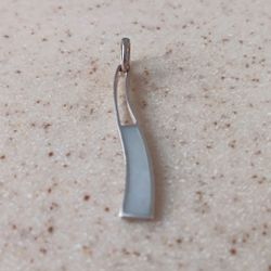 Mother Of Pearl Designer STAMP .925 Pendant
