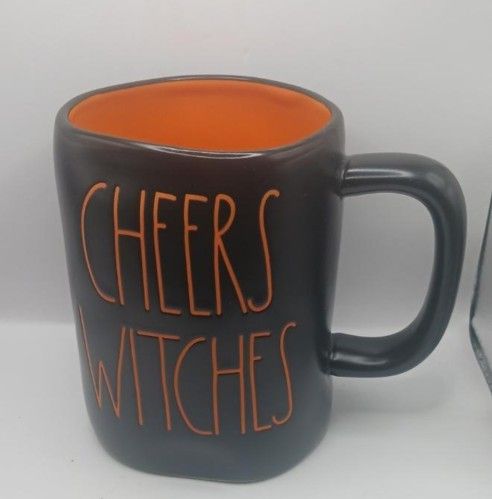 Rae Dunn Artisan Collection by Magenta "Cheers Witches" Mug
Black/Orange, Orange Letters