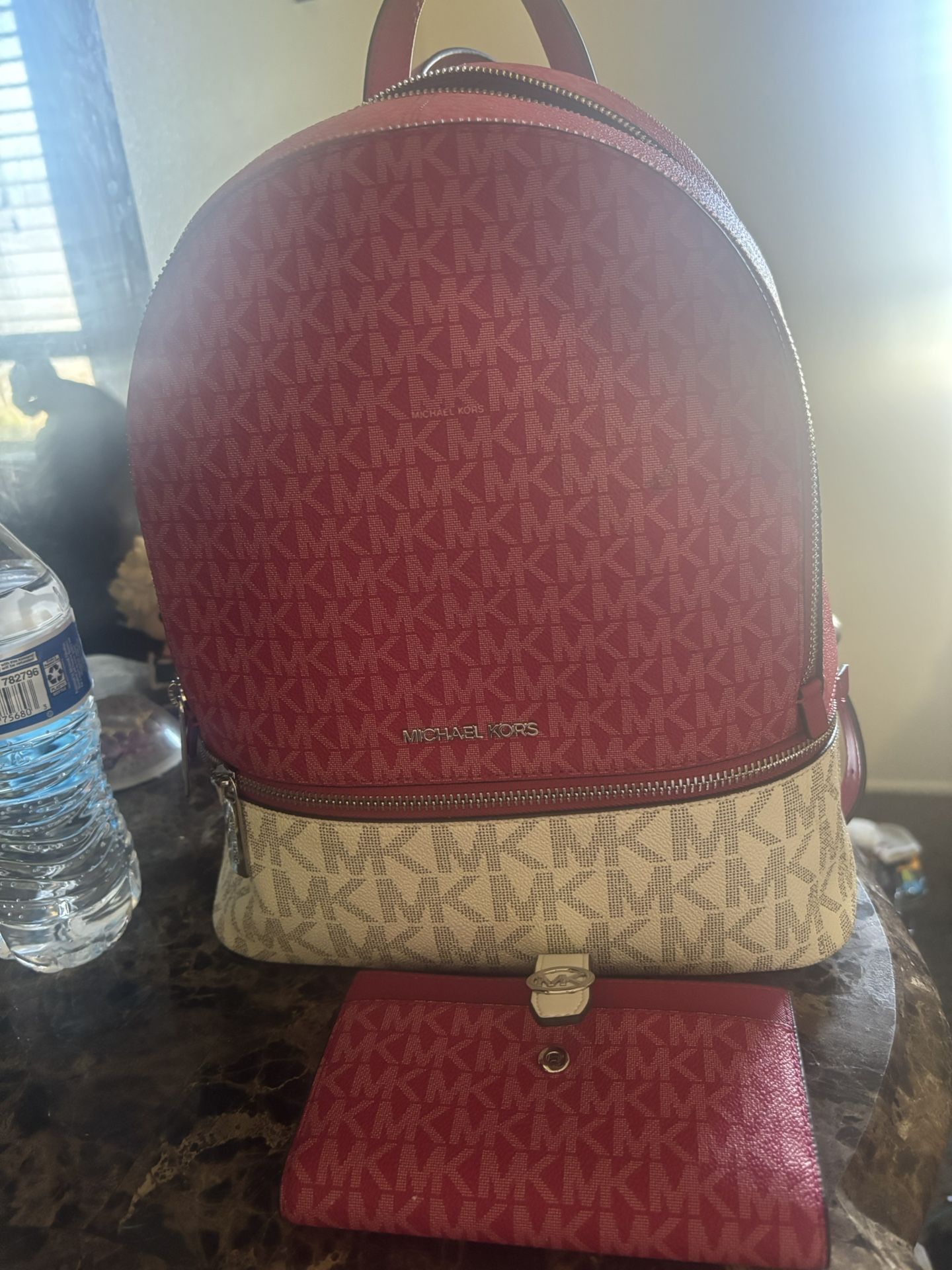 Michael Kors, backpack and wallet