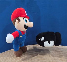 Super Mario Bros. Bullet Bill 6.5" Soft Plush 2017 $ Super Mario 11" Plush Doll