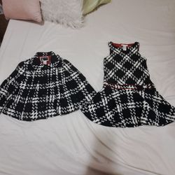 Toddler Warm  Coat and Dress Size 4 Years 