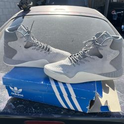 Adidas Tubular Instinct Solid Grey Men’s 12 High Top Sneakers S80084 w/ Box