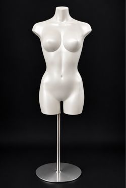 Female Torso Mannequin with Metal Stand