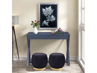 Nalo Charcoal Console Table