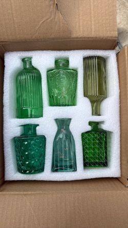 Green small vases