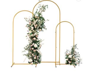 Gold Metal Arch Backdrop Stand Set of 3