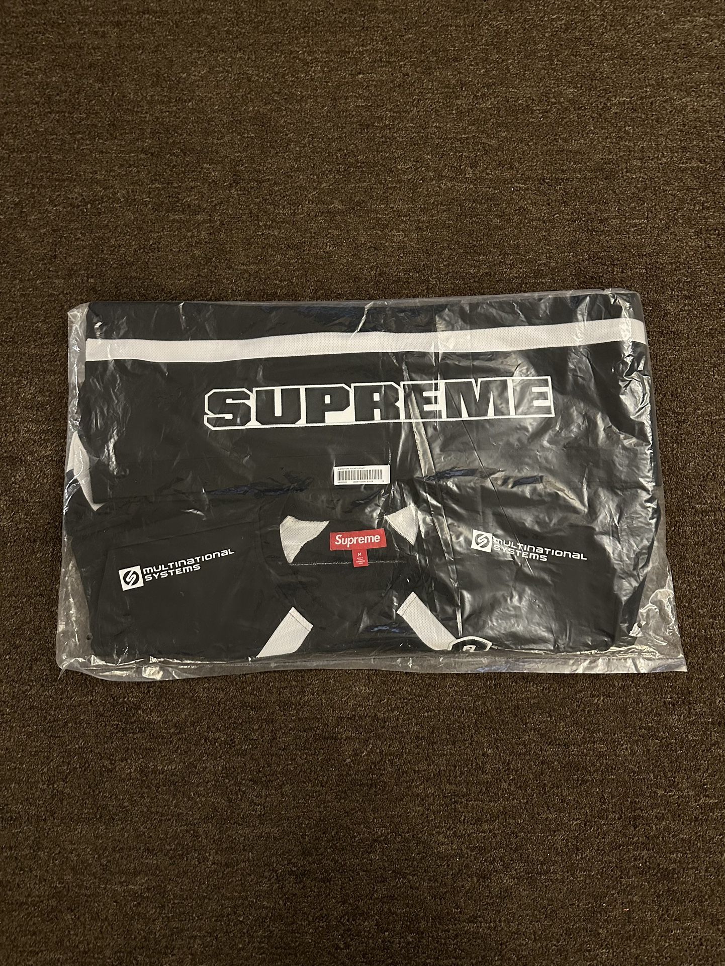 Size M | Supreme Rhinestone Hockey Jersey Black SS25 | IN HAND