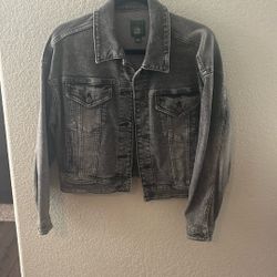 Women’s Black Jean Jacket Wild Fable Size Large 